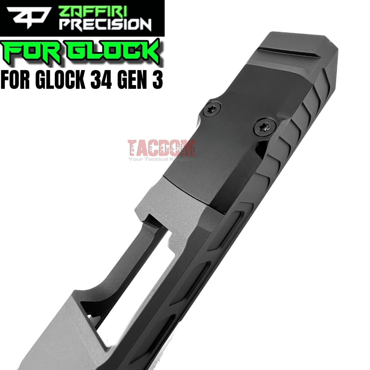 ZAFFIRI SNIPER GREY ZPS.3 SLIDE For GLOCK 34 GEN 3 - LONG