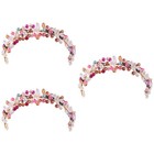  3 Pack Bridal Hair Accessories Decorative Bride Hairband Performance Accessory