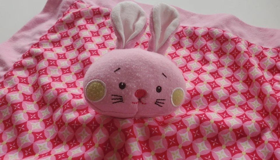 Baby Ganz wheatberries Pink Plush Bunny Rabbit Security Blanket Lovey Toy Easter - Image 2 of 4
