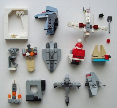 LEGO Star Wars Fahrzeuge Droide Republic Gunship B-Wing T-16 Skyhopper Ammo Rack