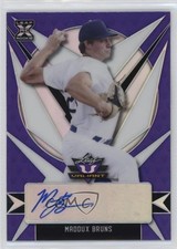 2021 Leaf Valiant Purple /50 Maddux Bruns #BA-MB1 Auto 1aj4