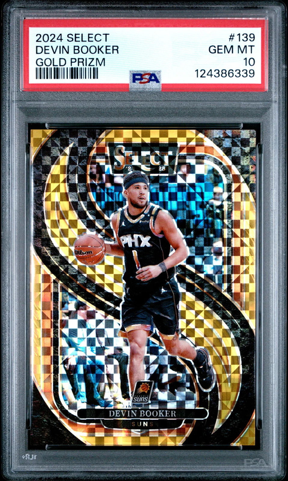 2024 Panini Select Devin Booker #139 Gold Prizm /10 PSA 10 - POP 1