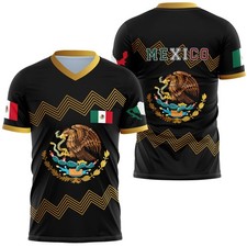 Qmtocemy Mens Mexico Soccer Jersey Mexican Flag Jerseys Sports Mexico Shirt