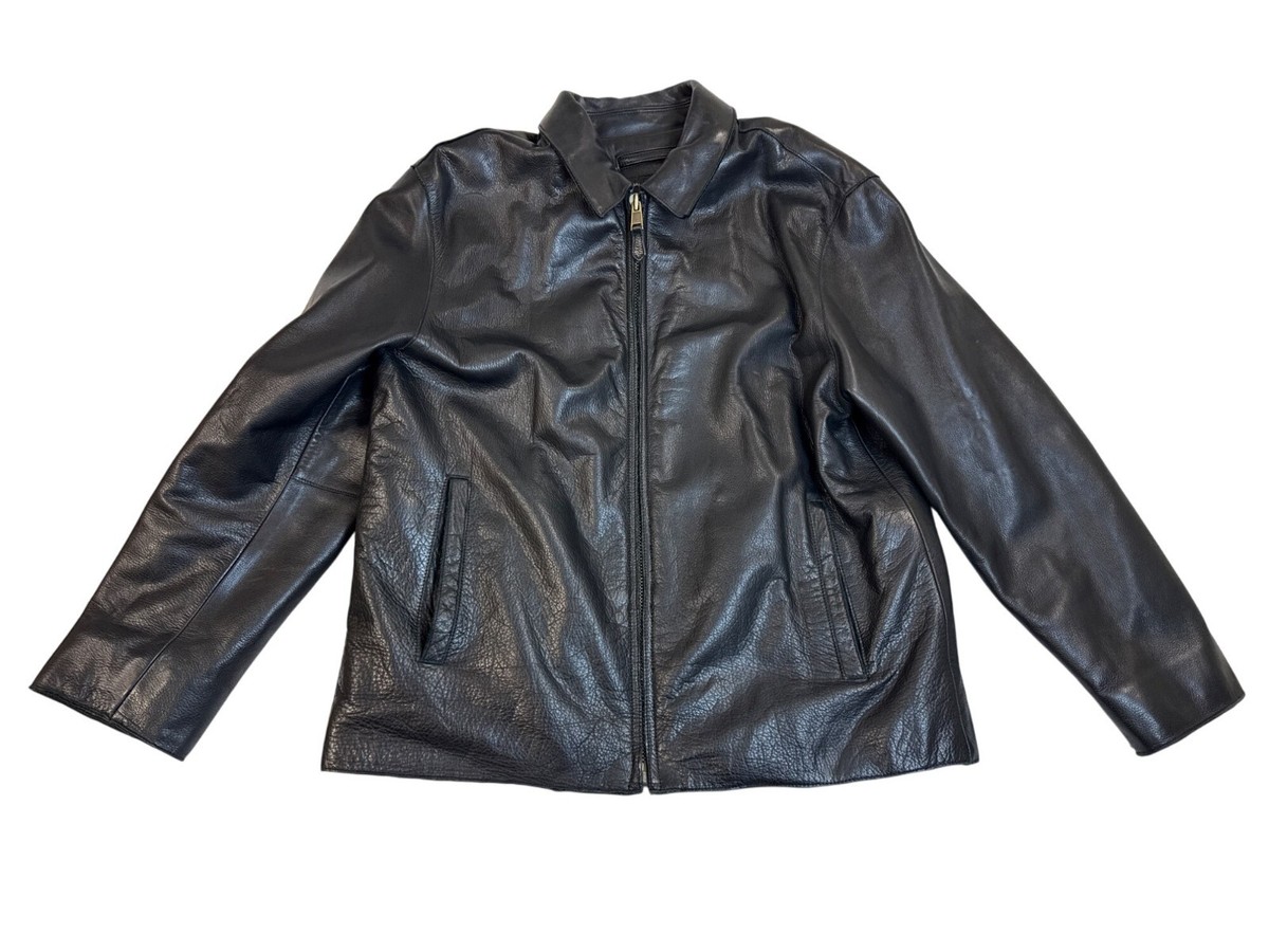 ★ MARC NEW YORK レザージャケット キルティング ブラック XL マークニューヨーク キルティングライナー 黒 ブラック 革ジャン