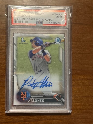 2016 Bowman Chrome 1ST PETE ALONSO PSA 9 ROOKIE RC AUTO