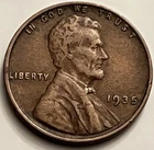 1935 Lincoln Wheat Cent Philadelphia Very Fine Nicely Toned Wheat Penny BN351