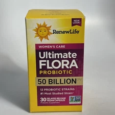Renew Life Ultimate Flora Women's Vaginal Probiotic 30 Capsules Exp 03/2027