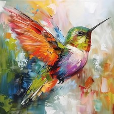 Paint by Numbers Kit for Adults Beginners, Animal hummingbird Adult PB250-1