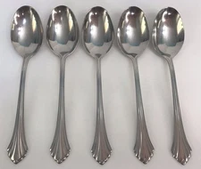 Oneida BANCROFT Glossy Stainless USA Flatware TABLESPOONS Lot Of 5 *READ*