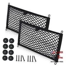 Cargo Net for Trunk Storage - Elastic Mesh - 2 Pack - 17.7x9.8 Inch