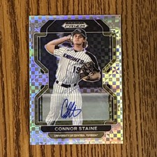 Connor Staine 2022 Prizm Draft Picks Auto SP /17 Rockies Central Florida Knights
