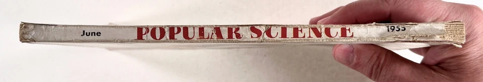 1955 Jun POPULAR SCIENCE traffic smog BOMB FALLOUT Navy flying saucer craft &c - Image 3 of 4