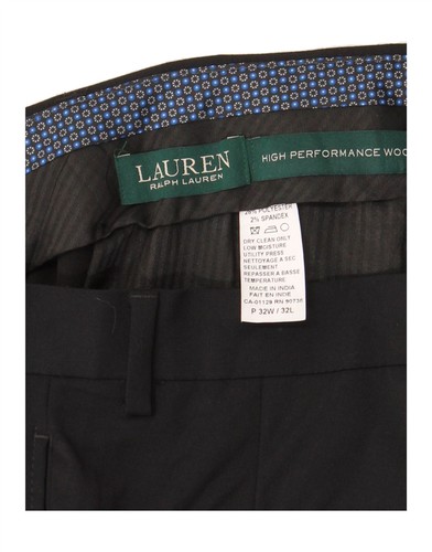 Pantalone tuta uomo RALPH LAUREN con picchetti W32 L32 nero poliestere DT22 - Foto 3 di 3