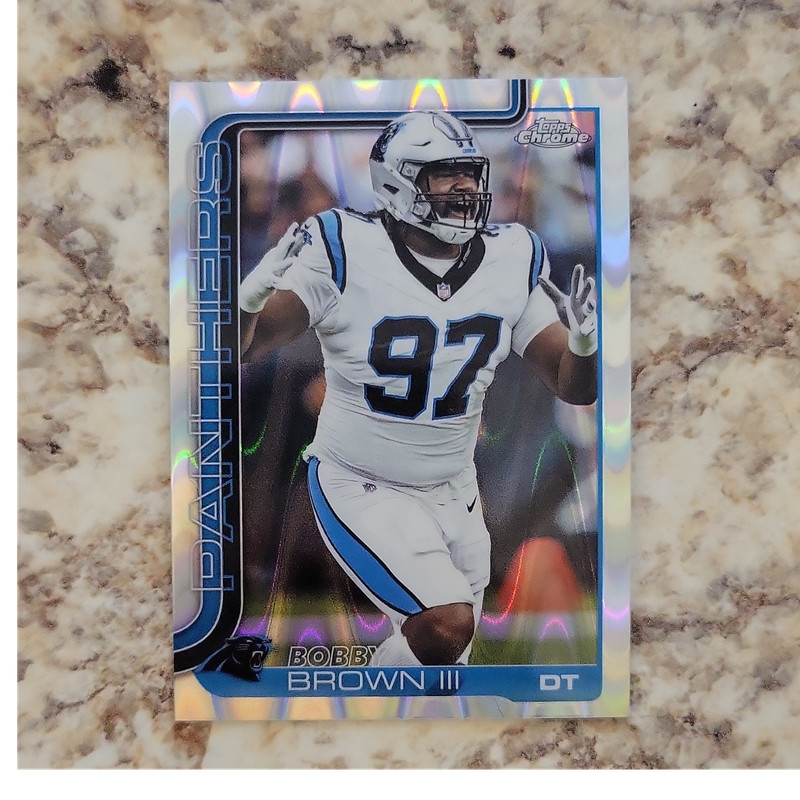 Topps 2025 Chrome Bobby Brown III #46 Carolina Panthers NFL Football Card