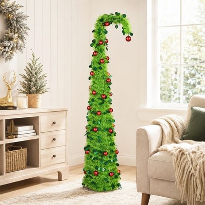 6FT Grinch Christmas Tree with Flexible Branches Green Monster Xmas Decoration