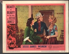 Jesse James' Women-Lobby Card-#6-1954-Don 'Red' Barry-Peggie Castle-Lita Baron 