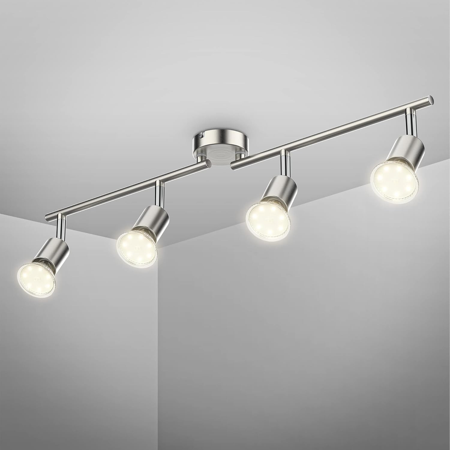 Plafoniera LED Facile Montaggio 605mm 5W | Faretti Moderni Nichel