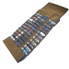 Defender 34"" Knife Holder Mesh Pockets Canvas Knives Roll Storage Bag 36pc Max