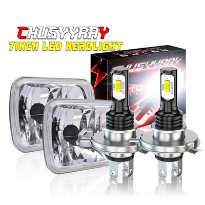 Pair Fit Toyota Tacoma 1995 1996 1997 5X7'' 7x6'' LED Headlights HI/LO Beam