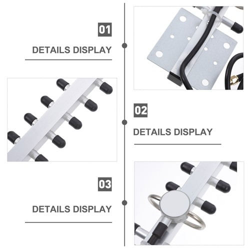 2 Pieces Wireless Fish Bone Antenna Network Wifi Adapter Directional - 第 5/12 張圖片