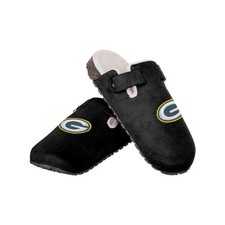 FOCO Green Bay Packers NFL Womens Fur Buckle Clog Slippers - Team Color