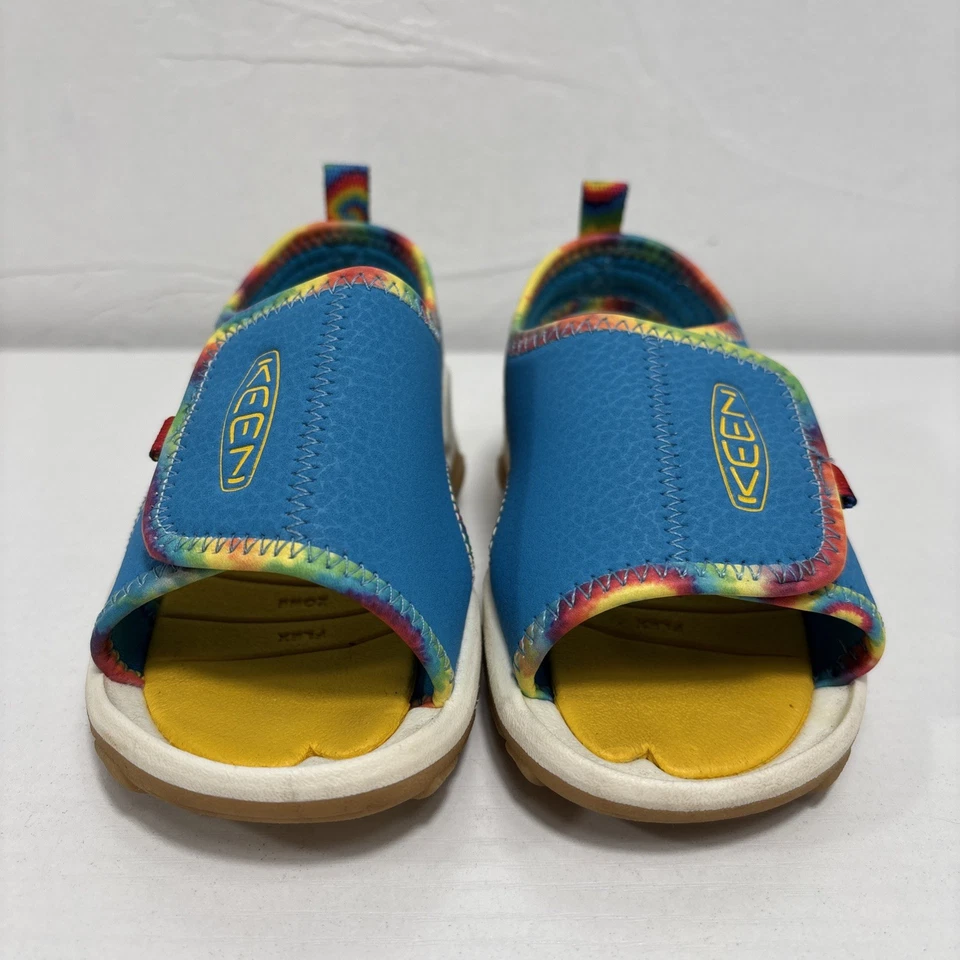 Keen Knotch River OT Kids tamanho 6 tingimento de gravata/azul vivo gancho e laço WP sapatos LIMPOS - Imagem 3 de 4