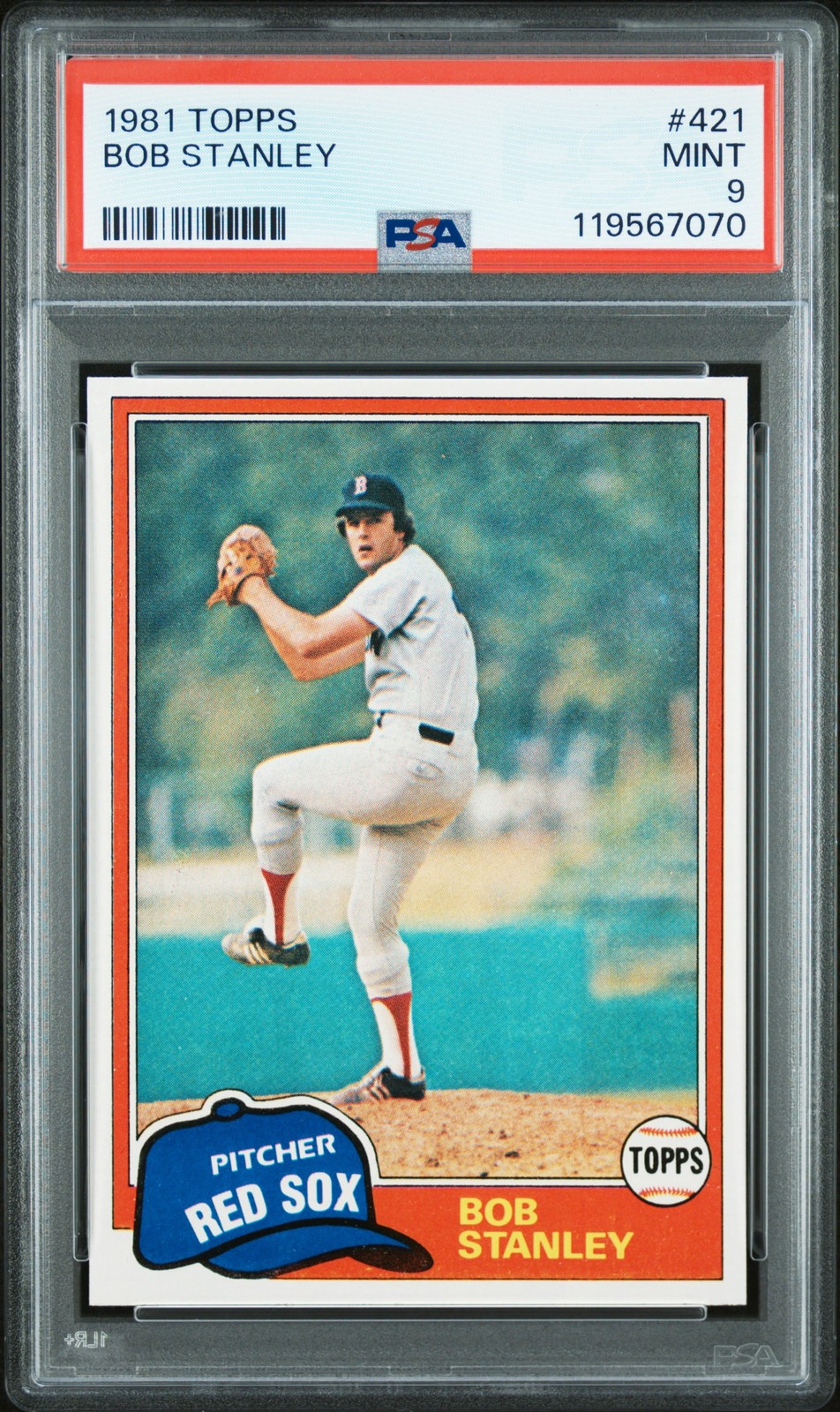 1981 TOPPS #421 BOB STANLEY PSA 9