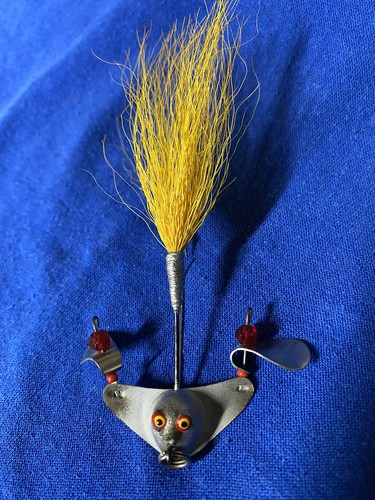 Old, Rare, And Unique Vintage Double Spinner Weedless Bucktail Fishing Lure