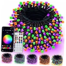 Smart Color Changing Halloween Lights App Controlled, 95FT 240LED Multicolor