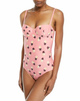 pink pineapple bathing suit