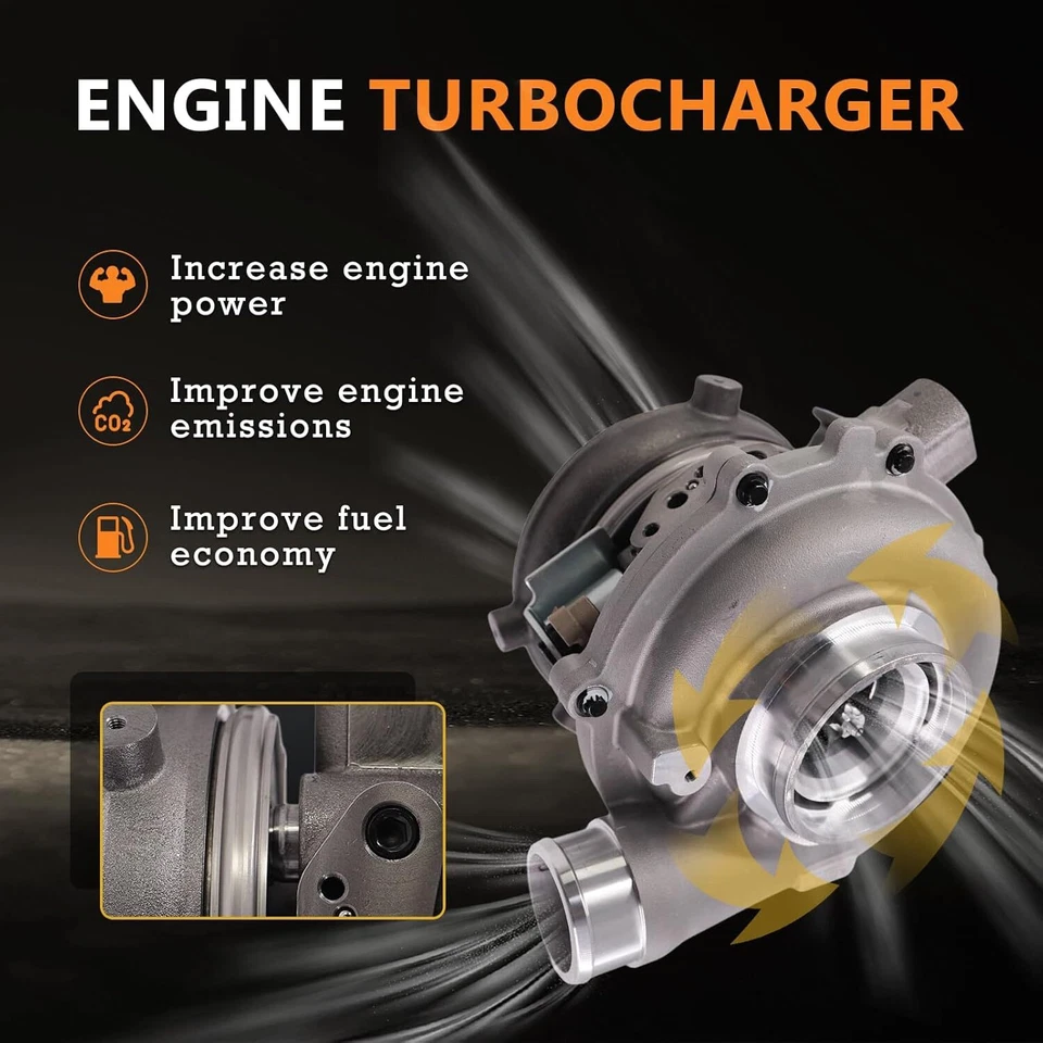 Turbo Turbocharger Compatible with Ford F250 F350 F450 F550 Excursion 6.0L V8 - Imagem 3 de 4