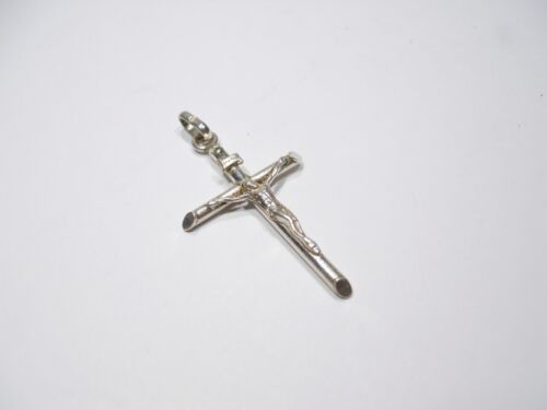 VINTAGE JESUS AM KREUZ RELIGIÖS CHRISTLICH ANHÄNGER CHARM STERLINGSILBER 925 - Bild 2 von 7