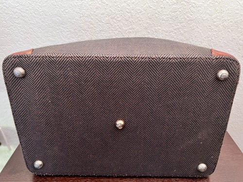 Vintage FRENCH Woodstock USA Canvas Leather Doctors brown Luggage Duffel Bag - Picture 10 of 12