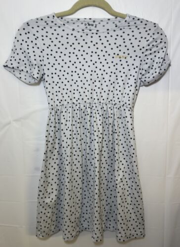 Black & White Polka Dot DKNY (Donna Karan) Dress Girl Size 7 #15