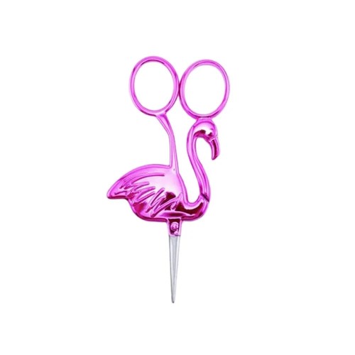 Novelty Design Hot Pink Flamingo Embroidery Scissor - Picture 2 of 3