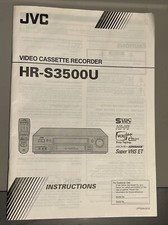 JVC HR-S3500U S-VHS VCR Instruction Manual