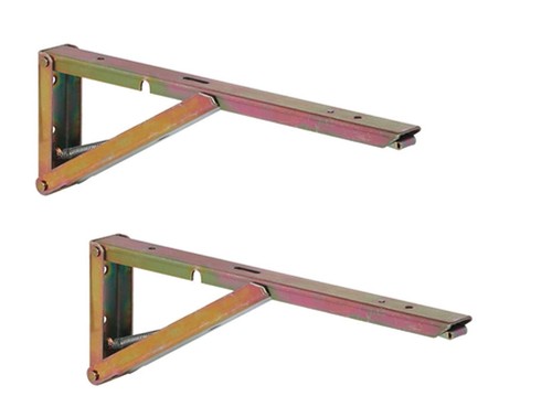 250MM HINGED SPRUNG WORKTOP/FOLDING DROP LEAF TABLE/ SUPPORT BRACKET 40KG P/PAIR - Picture 9 of 10