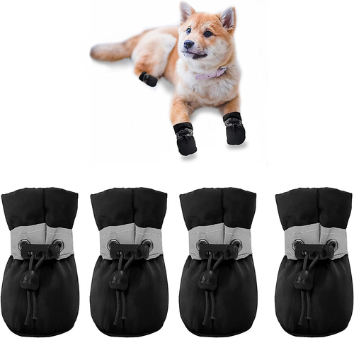 Dog Shoes for Small Dogs, Anti-Slip Dogs Boots & Paw Protector for Winter Sno...