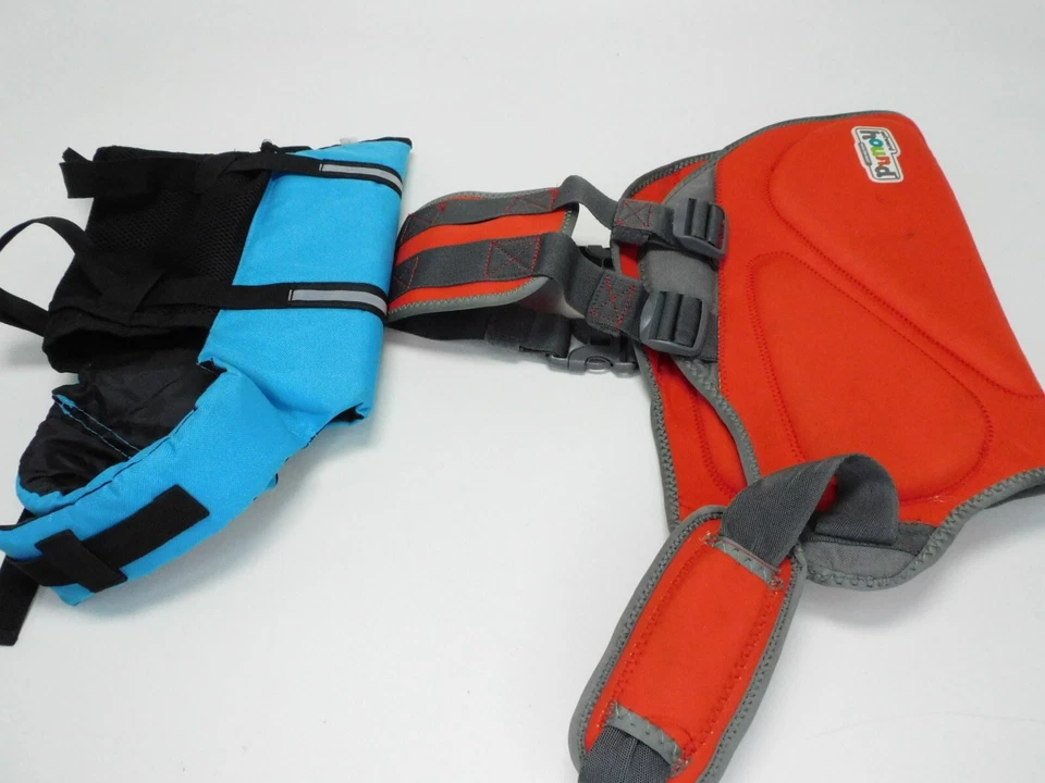 Lot of 2 Dog Life Vests XL, M Viva Glory Outward Hound Blue Red Boat Equipment - Image 2 of 4