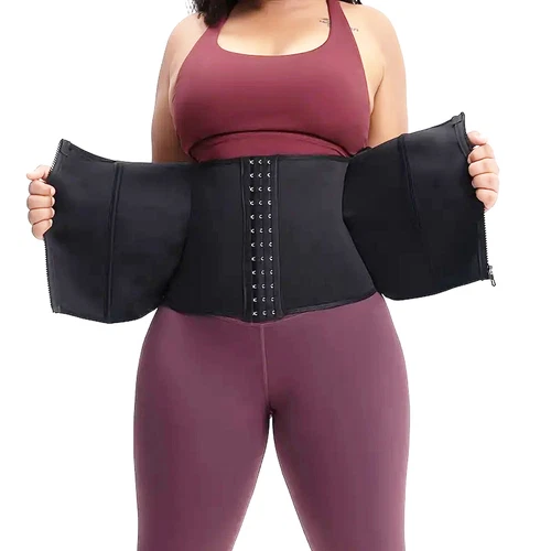 Taillentrainer Damen Korsett Sauna Schweiß Abnehmen Body Shaper Gürtel Haken&Augen - Bild 11 von 21