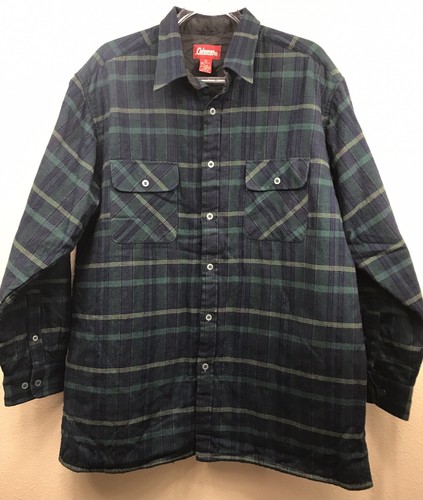 Coleman Mens Size L Quilted Plaid 