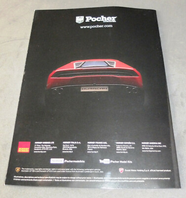 POCHER 1:8 Model Kits 2016 Jahres-Katalog Diecast Scale 50th Anniversary