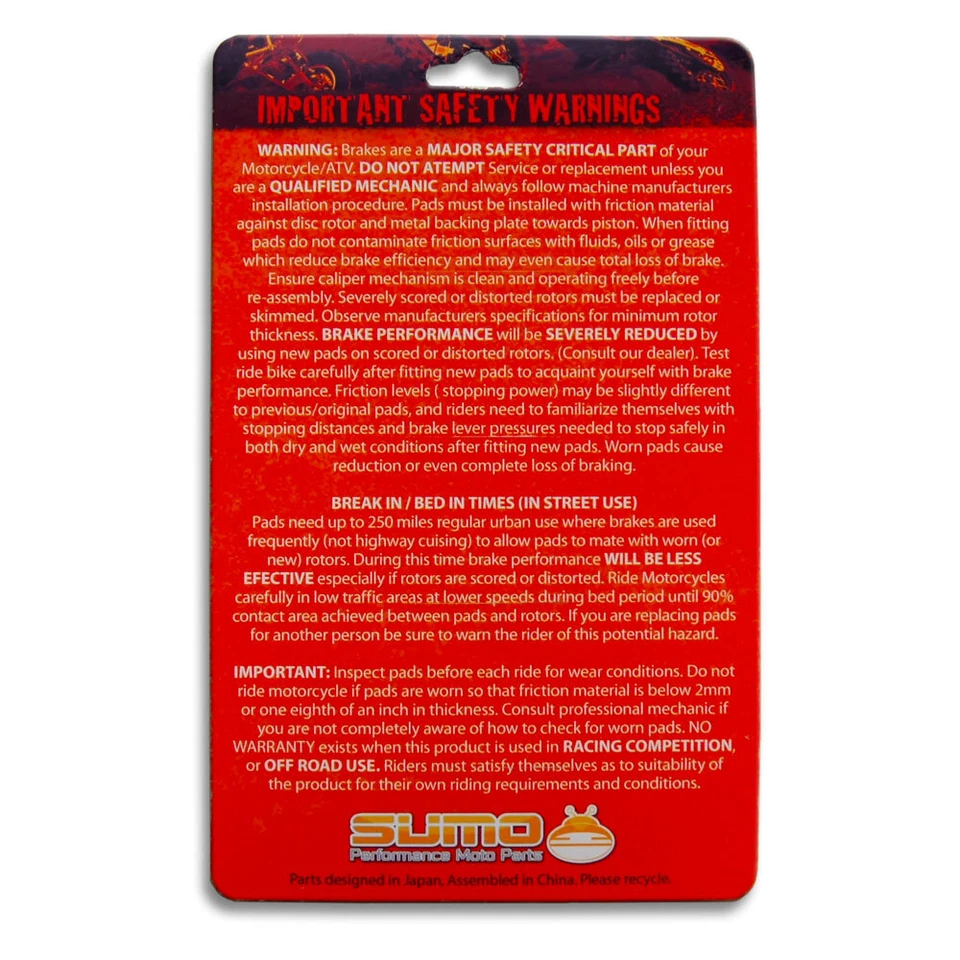 F+R Brake Pads for Indian Chief Chieftain Roadmaster Springfield [2014-2022] - Image 3 of 3