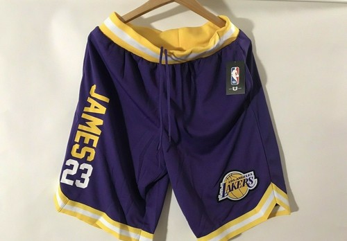 Lebron James #23 LOS ANGELES LAKERS basket NBA Pantaloncini da uomo taglia  M/XXL VIOLA | eBay