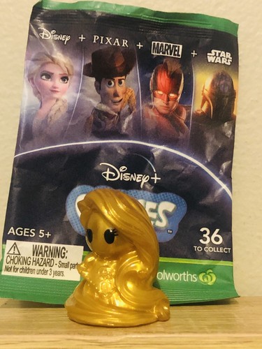Rapunzel Ooshie Disney Princess Gold Figurine Woolworths Collectable Free Post - Picture 2 of 12