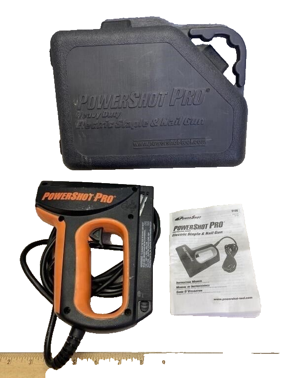 Powershot Pro 9100 Heavy Duty Electric Staple and Nail Gun TESTED eBay
