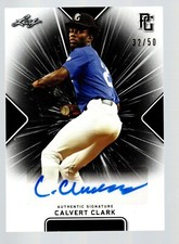 2021 Leaf Perfect Game Showcase Autographs Black #BACC3 Calvert Clark 32/50
