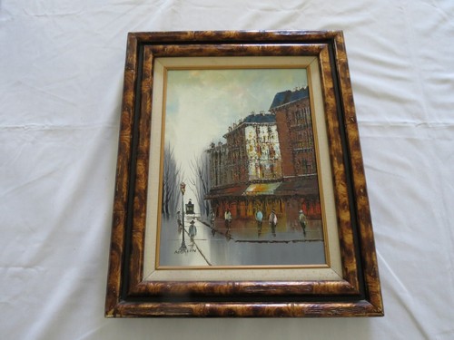 Pintura al óleo original de Marvin, paseo marítimo del centro. Exquisito - Imagen 1 de 12