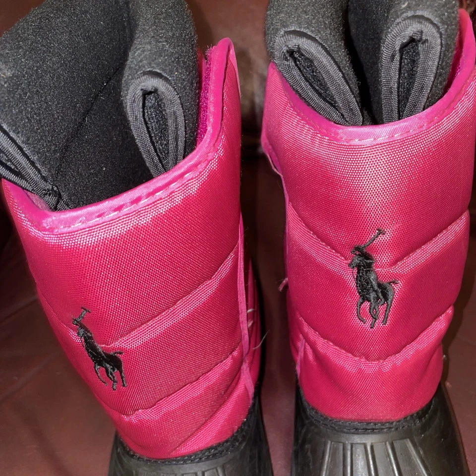 Ralph Lauren Polo Niños Niñas Talla 10.5 Invierno Juegos Botas con Forros Extraíbles Foto 2 de 4