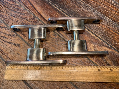 PAIR OF RARE VINTAGE POLISHED BRONZE 3 1/2" STAND OFFS